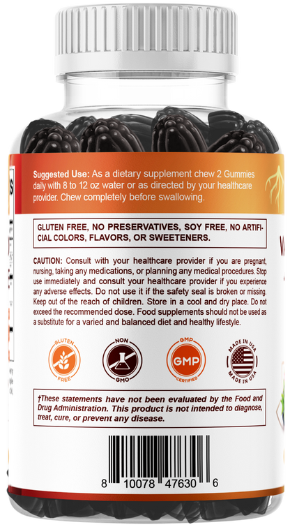Vitamatic Valerian Root + Chamomile 6000mg equivalent per Serving, 60 Gummies
