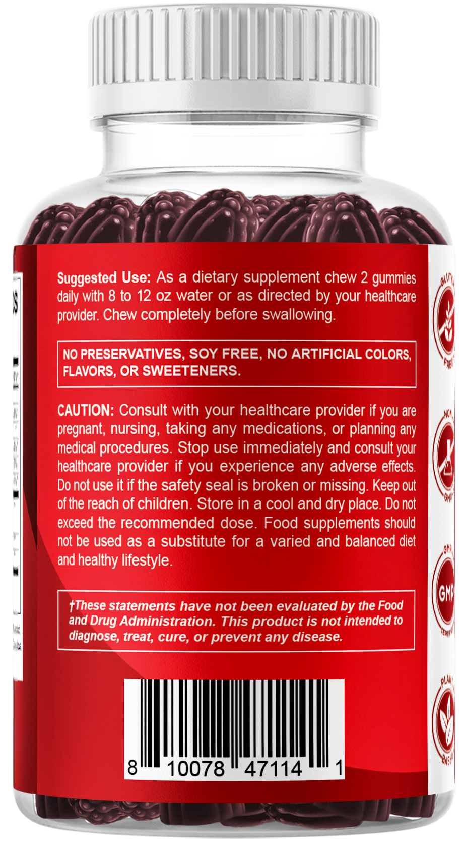 Vitamatic Cranberry + Probiotics, 60 Gummies