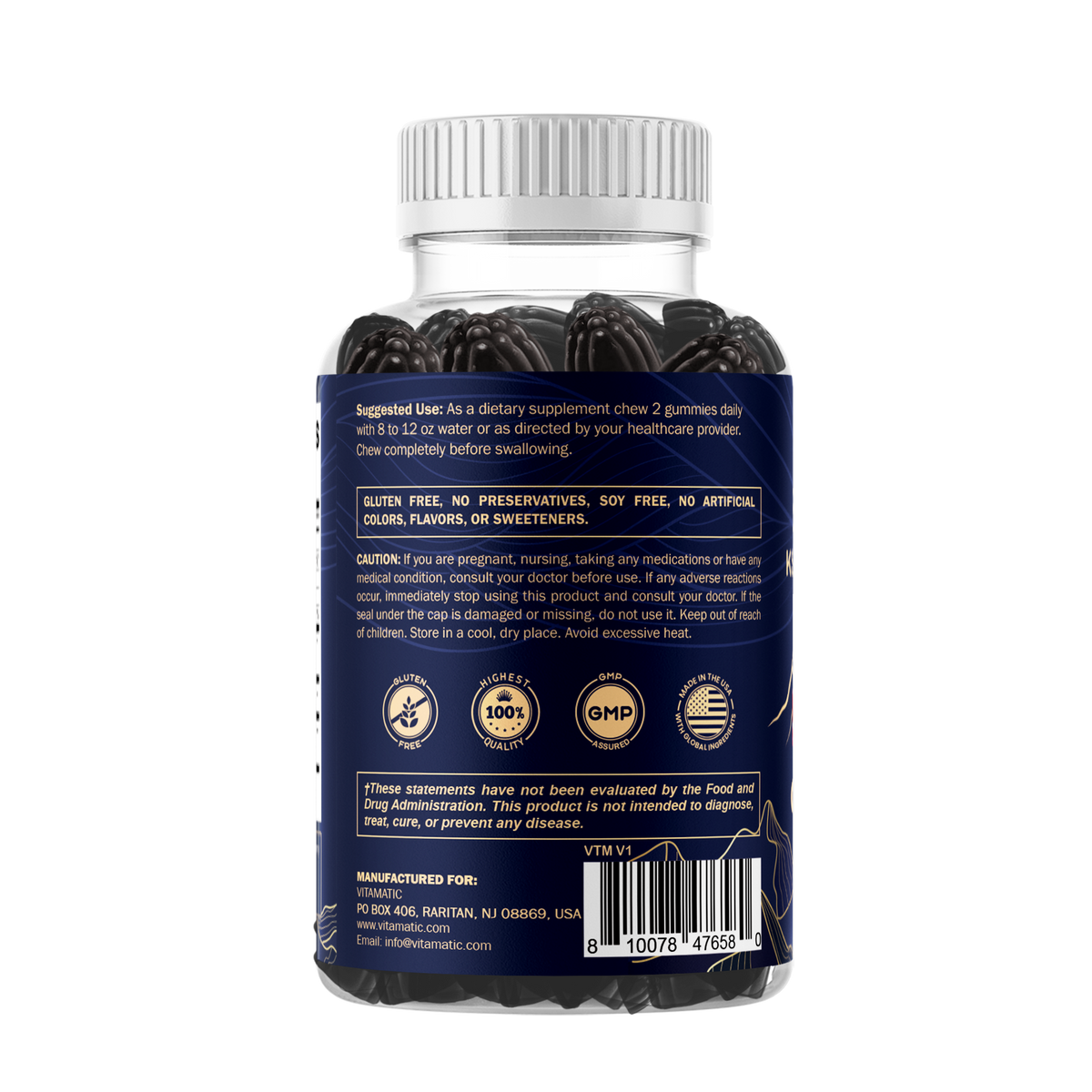 Shilajit + KSM-66® Ashwagandha & Ginseng, 60ct Gummies