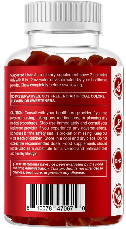 Vitamatic Apple Cider Vinegar 1000mg per Serving, 60 Vegan Gummies
