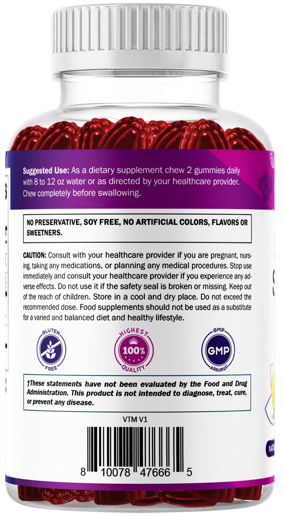 Stress Relief Gummies with GABA + L-Theanine