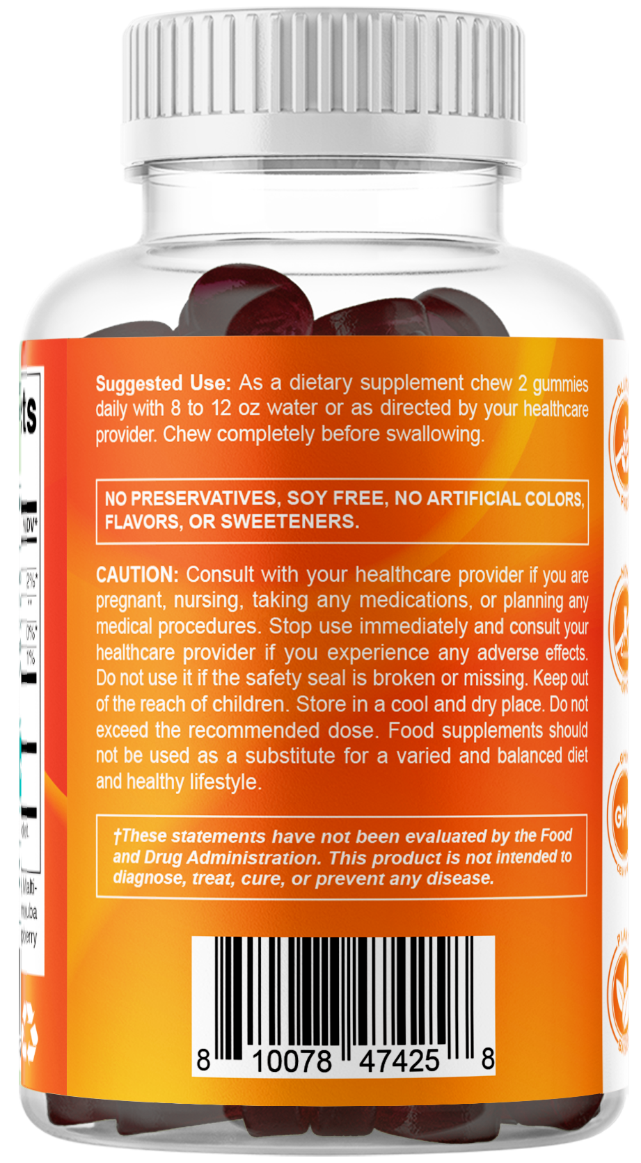 Vitamatic Pumpkin Seed 20:1 Extract Gummies, Sugar Free, 60ct