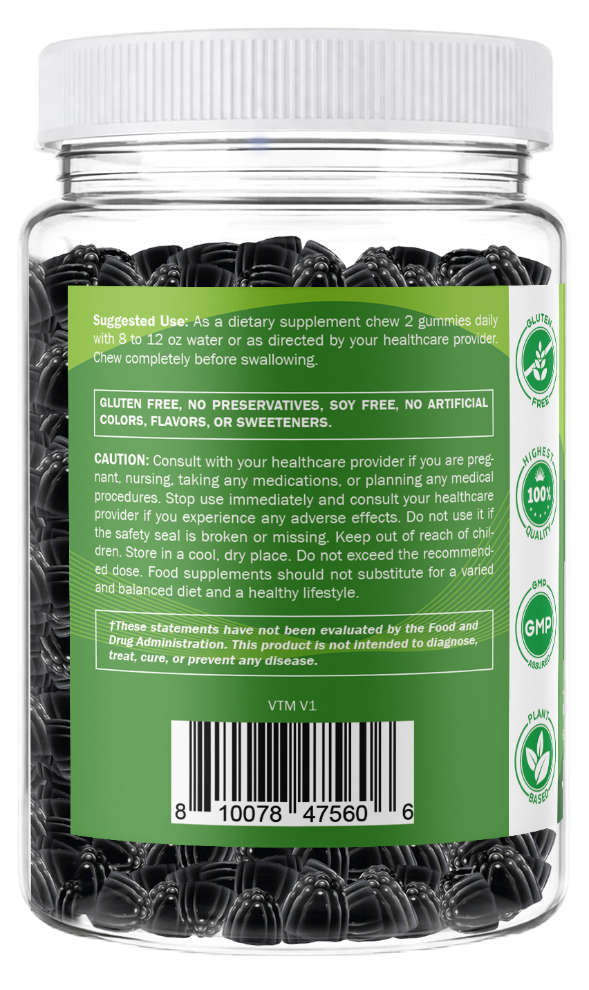 Vitamatic Moringa 50:1 Extract Sugar-Free Gummies, 60 Count