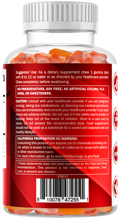 Vitamatic Sugar-Free Vitamin A 25000 IU, 120 Gummies