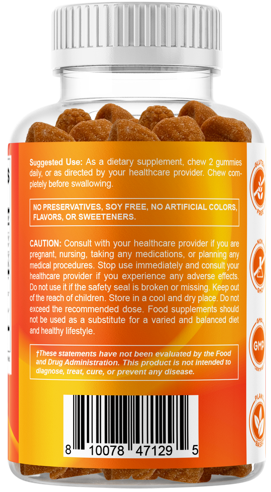 Vitamatic Turmeric + Ginger with Black Pepper, 60 Gummies
