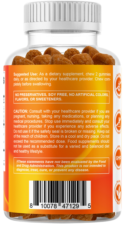 Vitamatic Turmeric + Ginger with Black Pepper, 60 Gummies