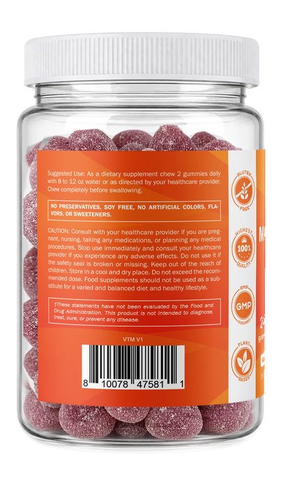 Magnesium Citrate Gummies 600mg Per Serving, 240ct