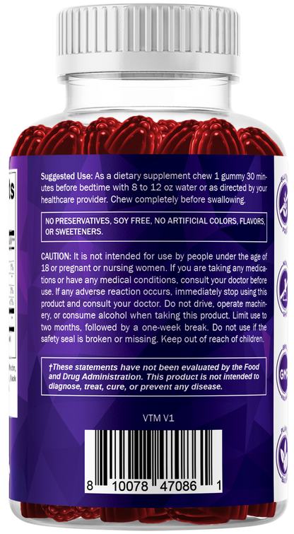 Vitamatic Melatonin 10mg Vegan Gummies, 60 Gummies