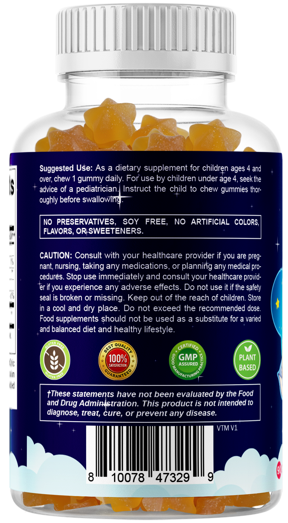 Vitamatic Sugar Free Kids Melatonin 1mg, 90 Gummies