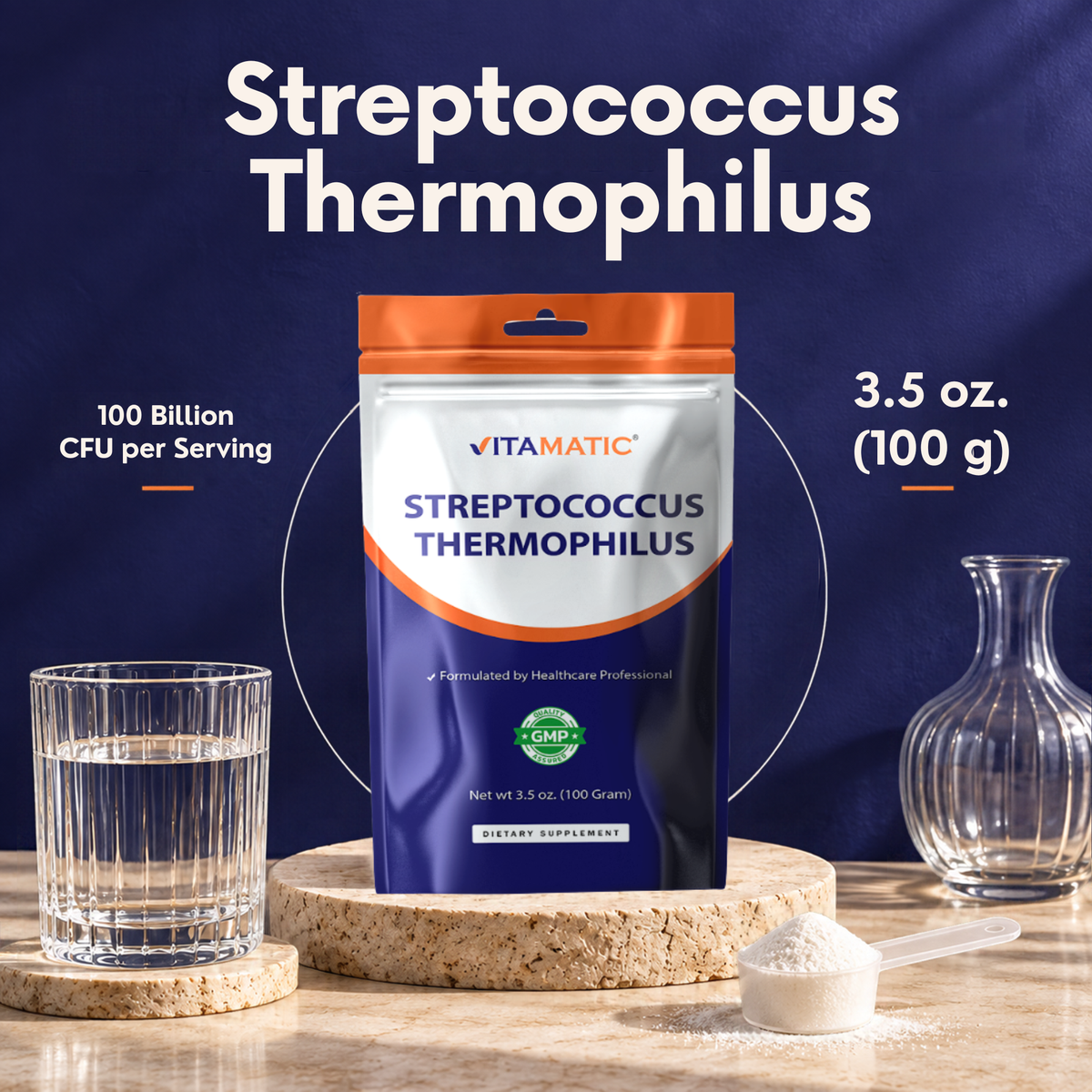 Streptococcus Thermophilus Probiotic Powder, 100g Pouch