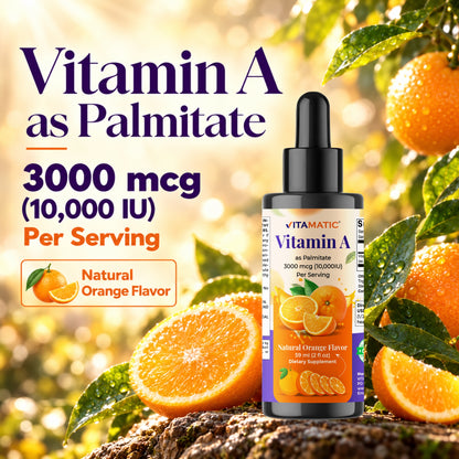 Vitamin A Liquid Drops 10000 IU (3000 mcg), 2 FL Oz