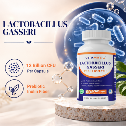 Lactobacillus Gasseri 12 Billion CFU, 60 DR Capsules
