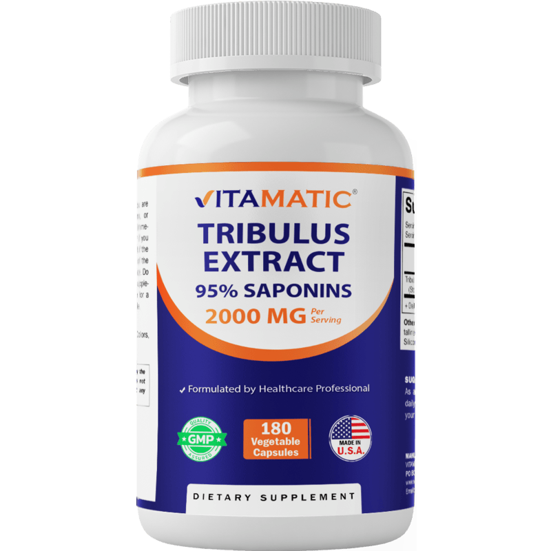 Tribulus Terrestris for Men - 2000 mg - 180 Vegetable Capsules
