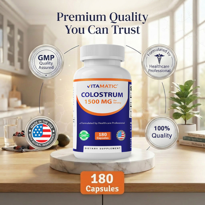 Bovine Colostrum 1500mg Per Serving, 180 Capsules