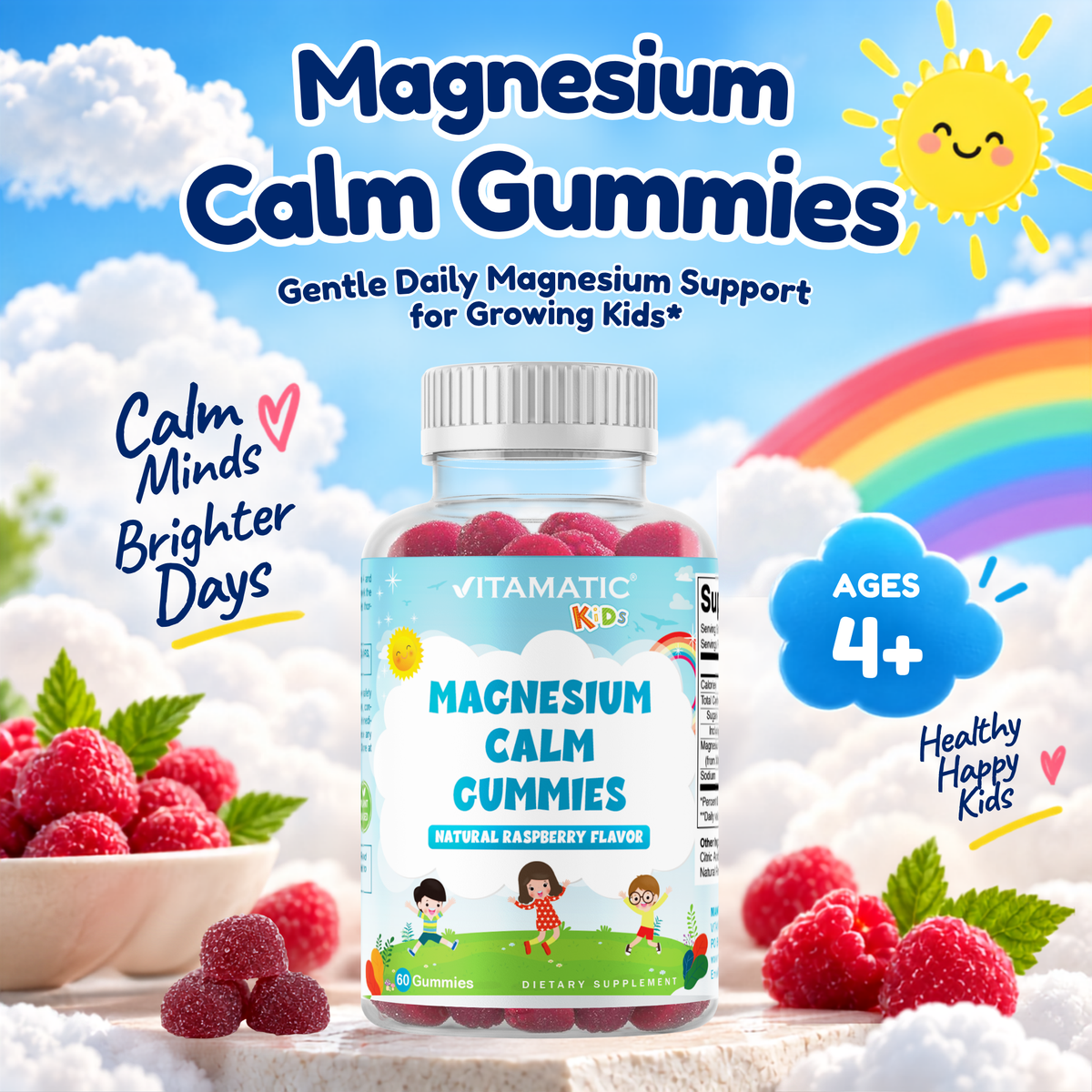 Vitamatic Sugar Free Kids Melatonin 1mg, 90 Gummies