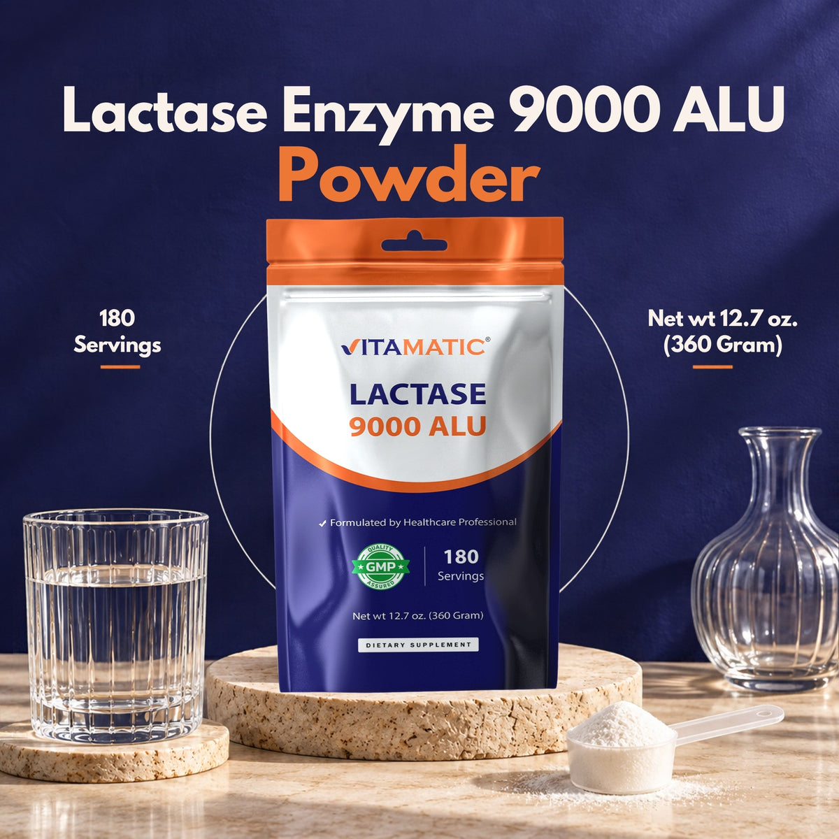 Lactase Enzyme Powder 9000 ALU per Serving