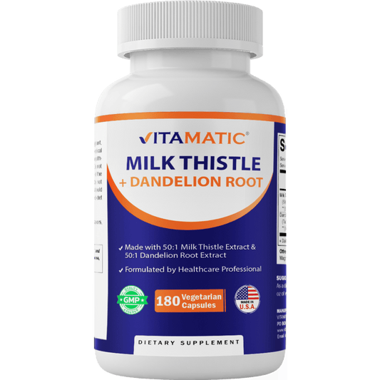 Milk Thistle with Dandelion Root - 180 Vegetarian Capsules