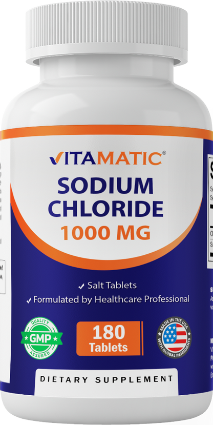 Vitamatic Sodium Chloride 1000mg Supplement, 180 Tablets
