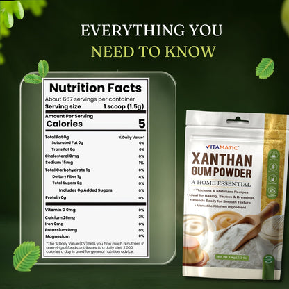 Vitamatic Xanthan Gum Powder 1 kg (2.2 lb)