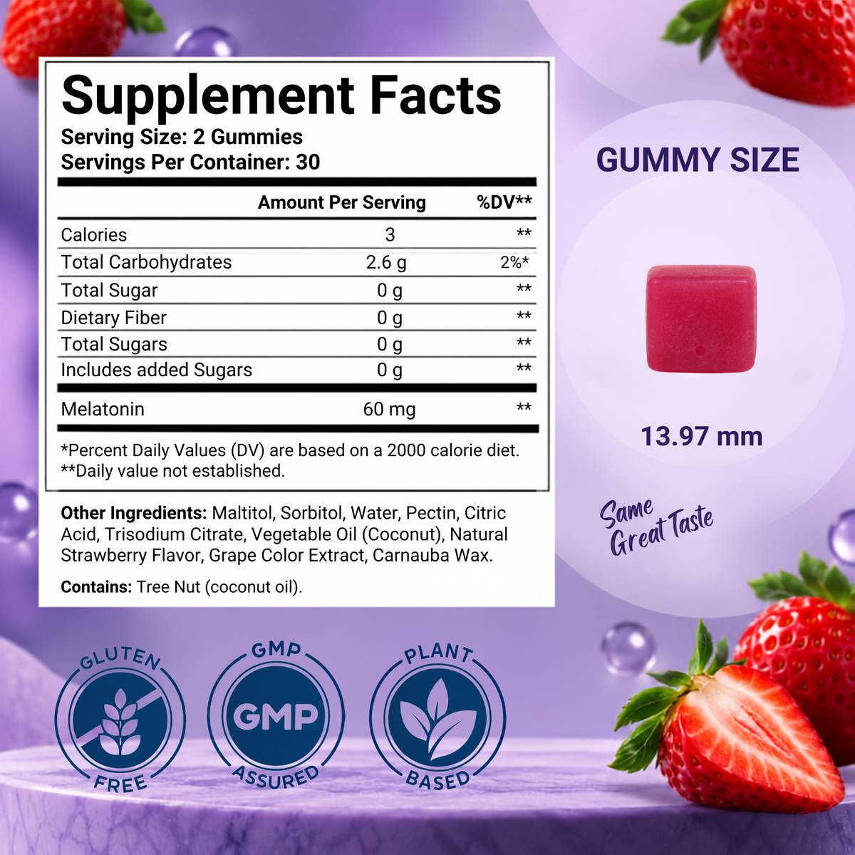 Vitamatic Sugar-Free Melatonin 60mg, 60 Gummies