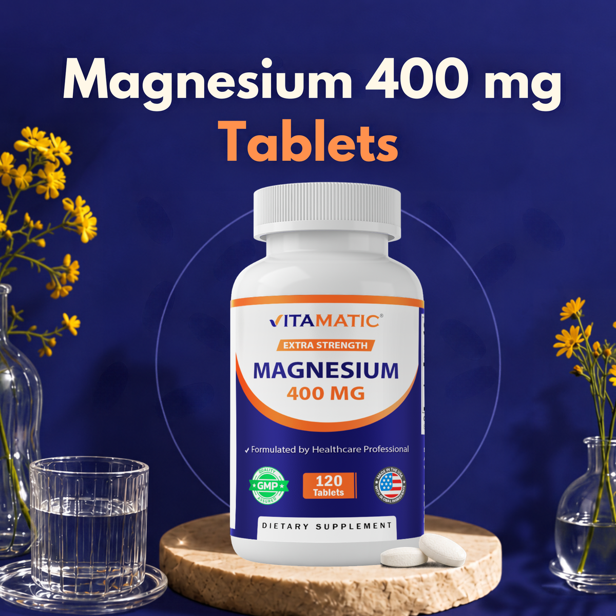 Extra Strength Magnesium Oxide 400mg, 120 Capsules