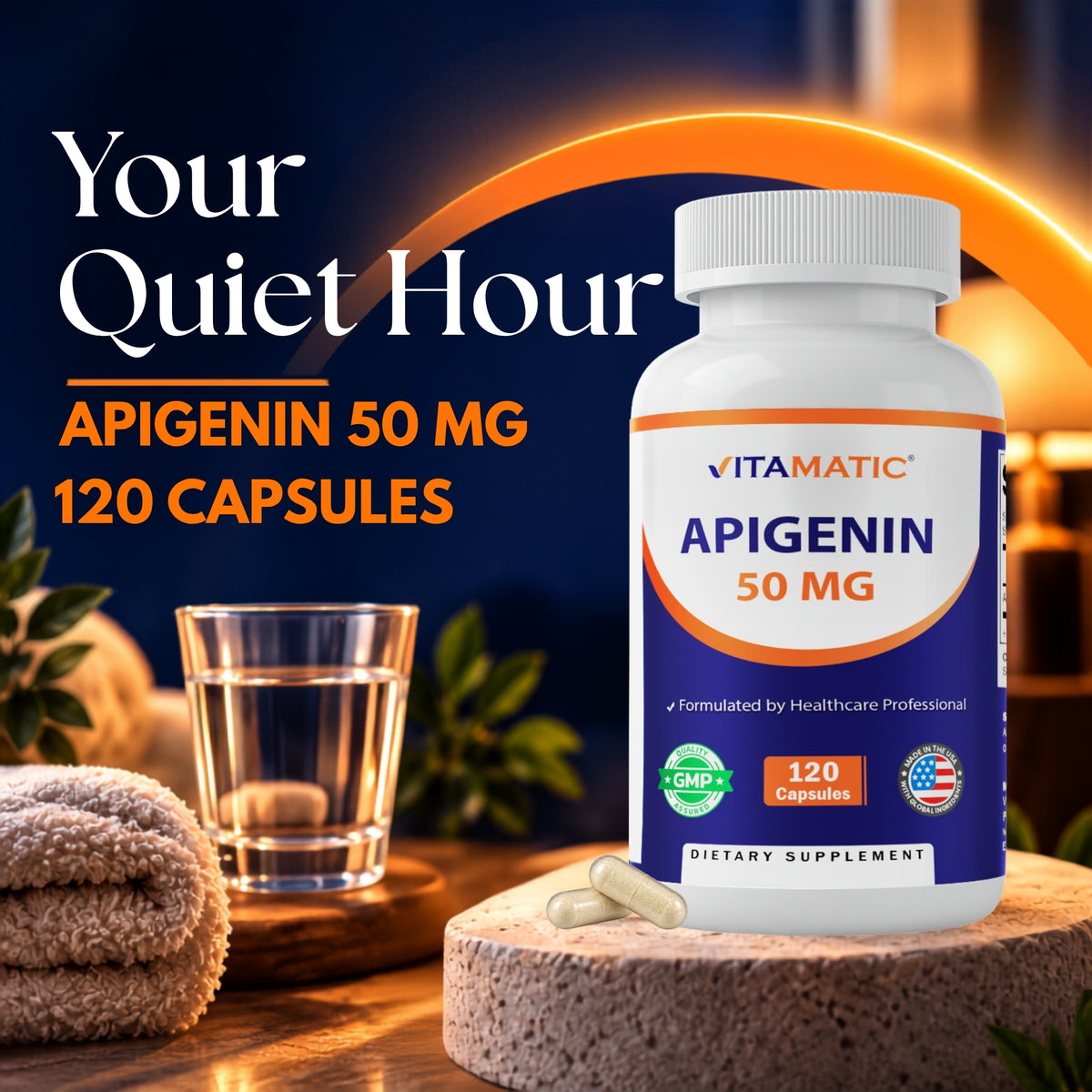 Apigenin 50 mg, 120 Capsules