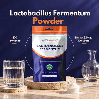 Lactobacillus Fermentum Probiotic Powder, 100g Pouch