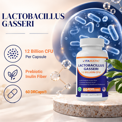 Vitamatic Lactobacillus Gasseri 12 Billion CFU, 60 DR Capsules