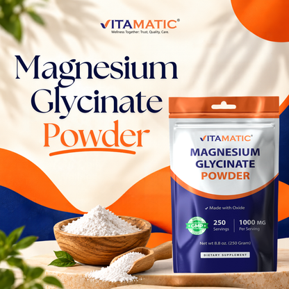 Magnesium Glycinate + Oxide Powder, 250g Pouch