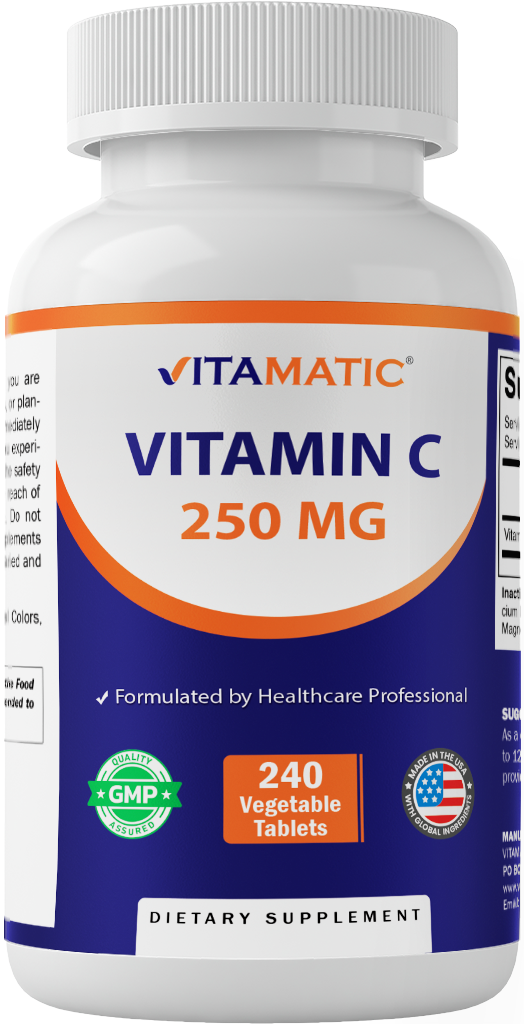 Vitamatic Vitamin C 250mg 240 Vegetarian Tablets