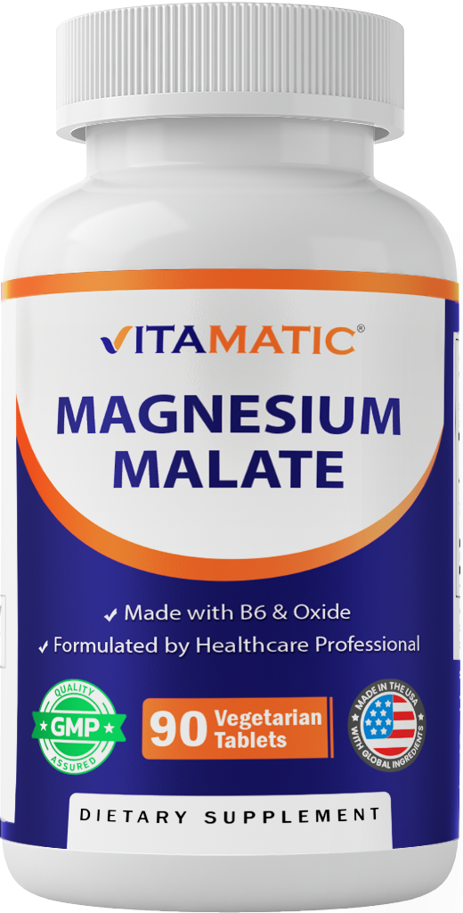 Magnesium Malate with B6, 90 Veg Tablets