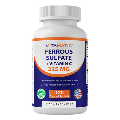 Ferrous Sulfate 325mg + Vitamin C 100mg Tablets