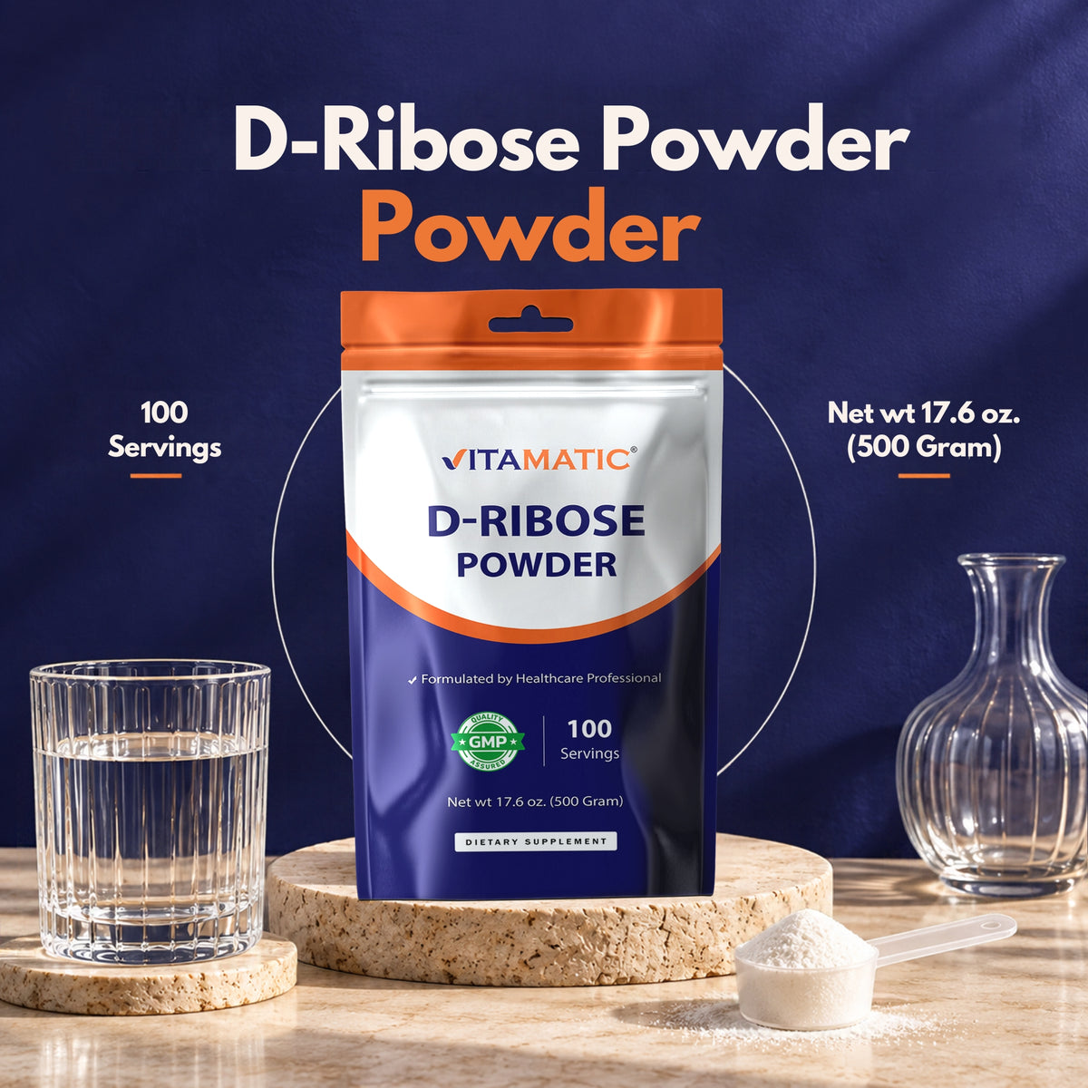 Vitamatic D-Ribose Powder