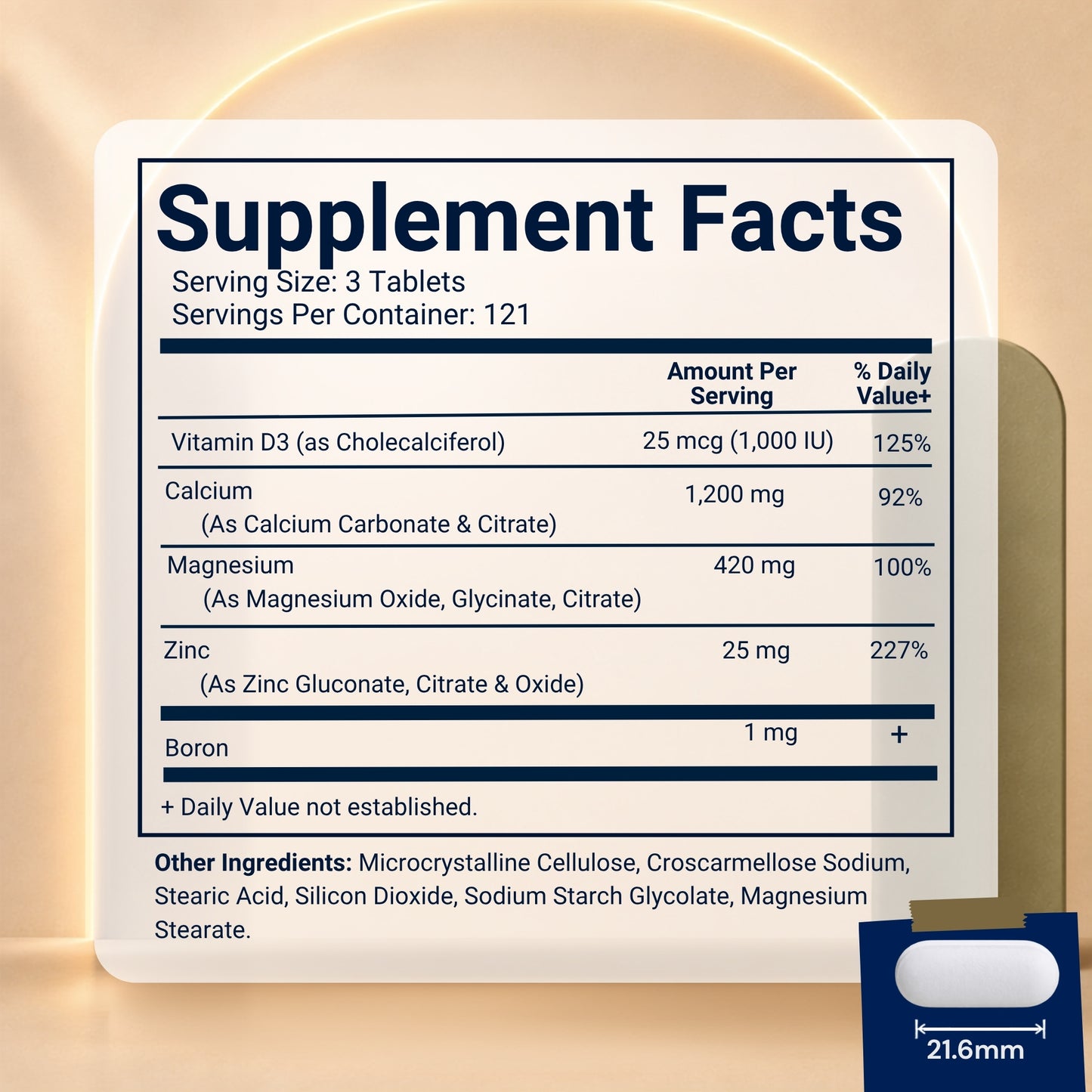 Vitamatic Calcium Magnesium Zinc + D3 & Boron, 365 Tablets