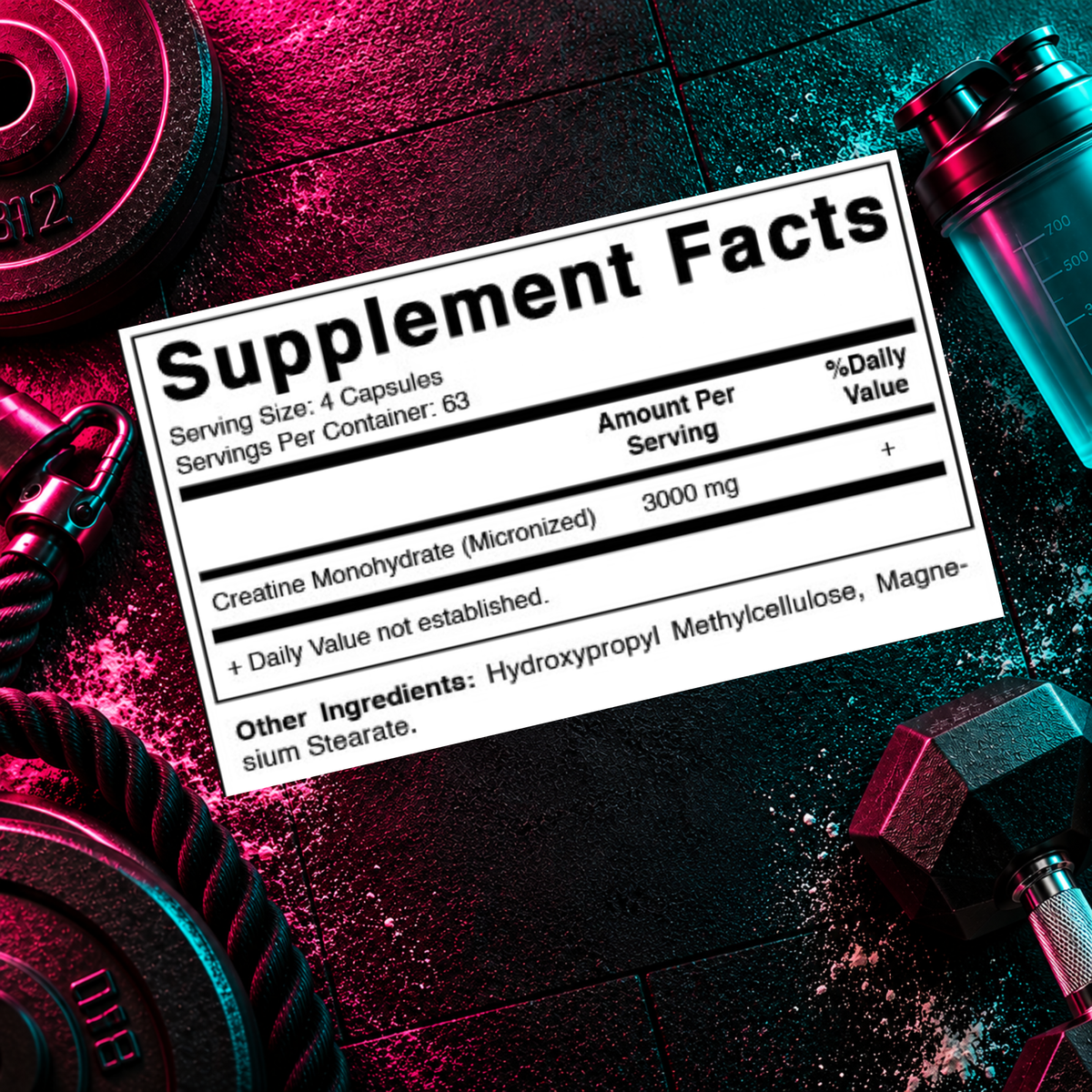 Micronized Creatine Monohydrate Capsules