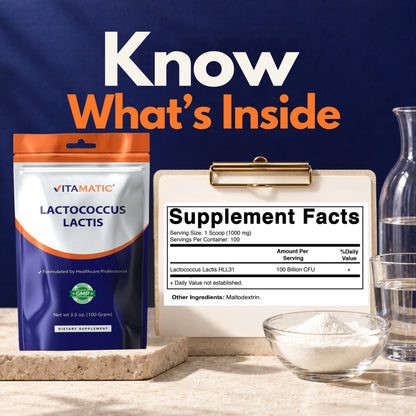 Lactococcus Lactis Probiotic Powder, 100g Pouch