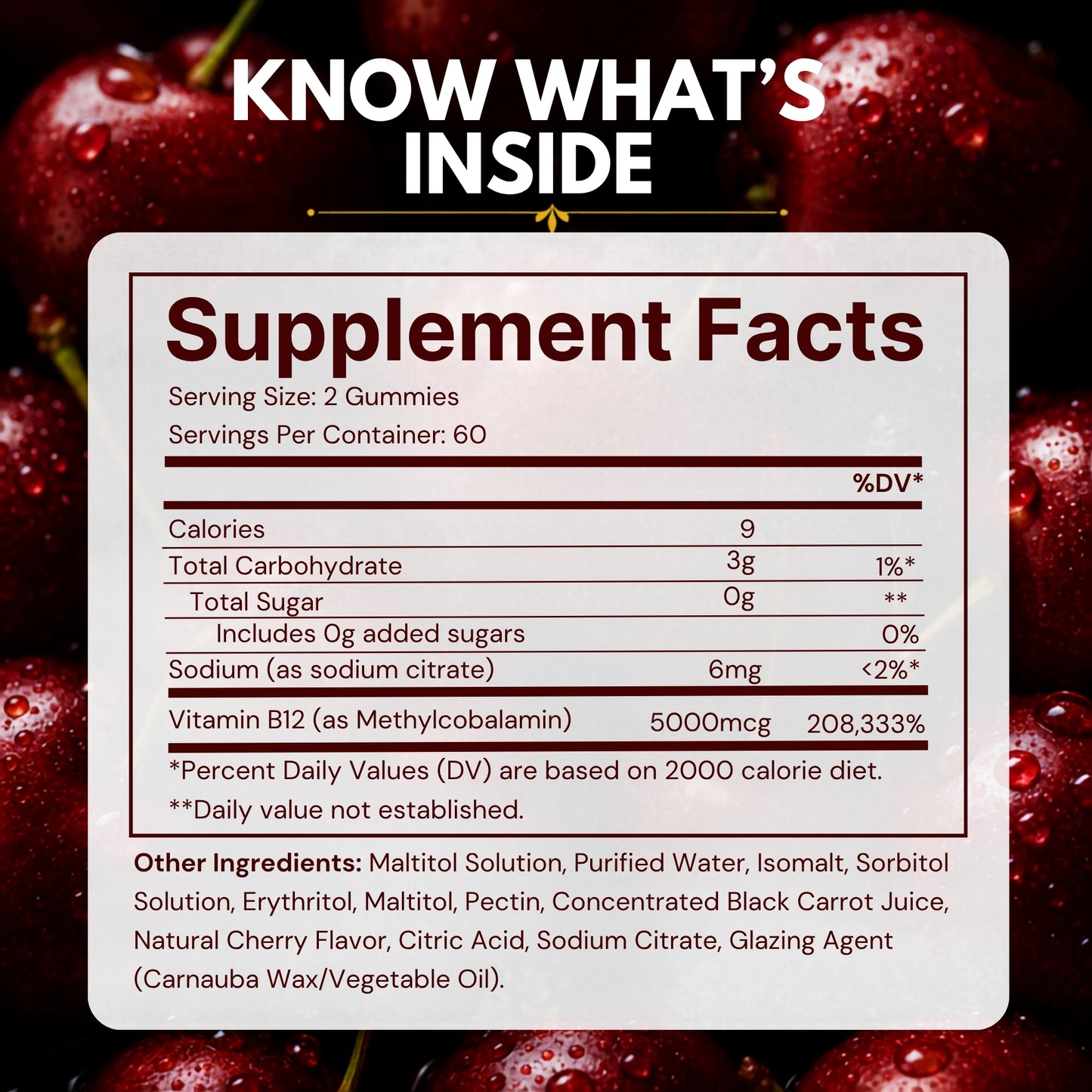 Vitamatic Sugar-Free Methyl B12 5000 mcg, 120 Gummies