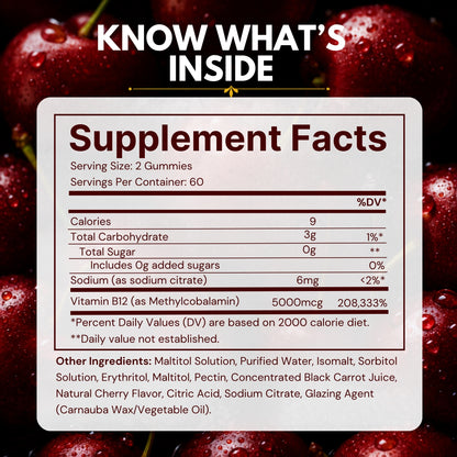 Vitamatic Sugar-Free Methyl B12 5000 mcg, 120 Gummies