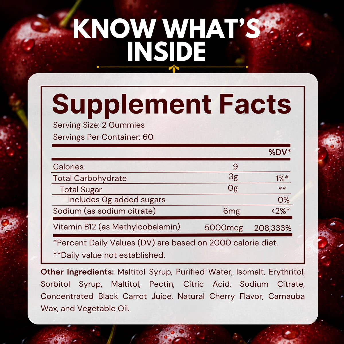Vitamatic Sugar-Free Methyl B12 5000 mcg, 120 Gummies