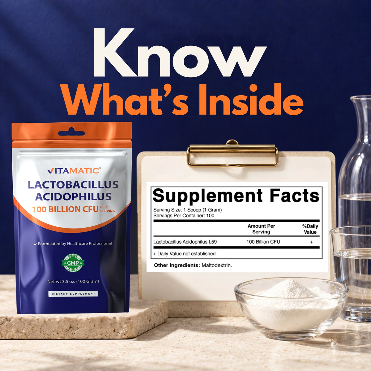Lactobacillus Acidophilus 100 Billion CFU Powder