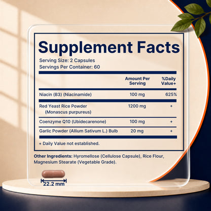 Vitamatic Red Yeast Rice 1200mg with CoQ10, 120 Capsules