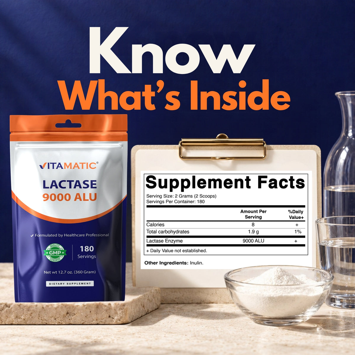 Lactase Enzyme Powder 9000 ALU per Serving
