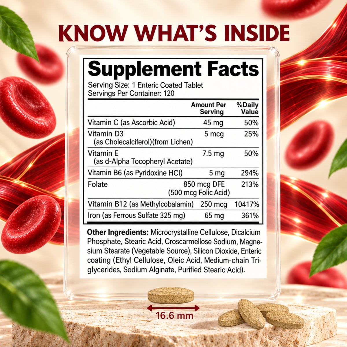 Vitamatic Slow Release Iron Complex, 120 Enteric Coated Tablets