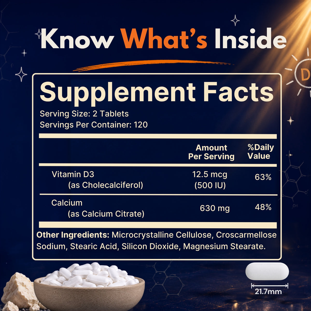 Vitamatic Calcium Citrate with Vitamin D3, 240 Tablets
