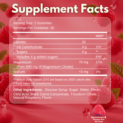 Vitamatic Magnesium Citrate 600mg, 60 Vegan Gummies