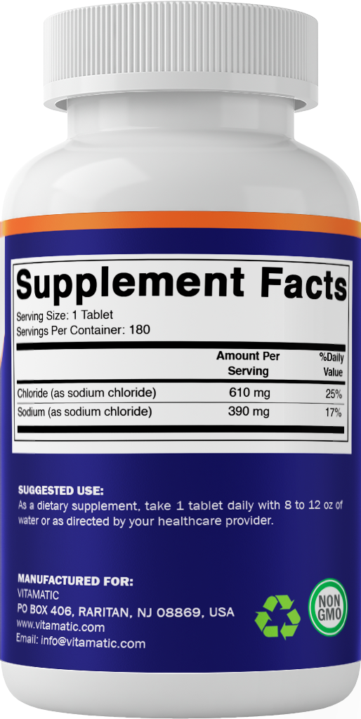 SODIUM CHLORIDE 1000 MG TABLETS PRODUCT SUPPLEMENTS FACTS SIDE 