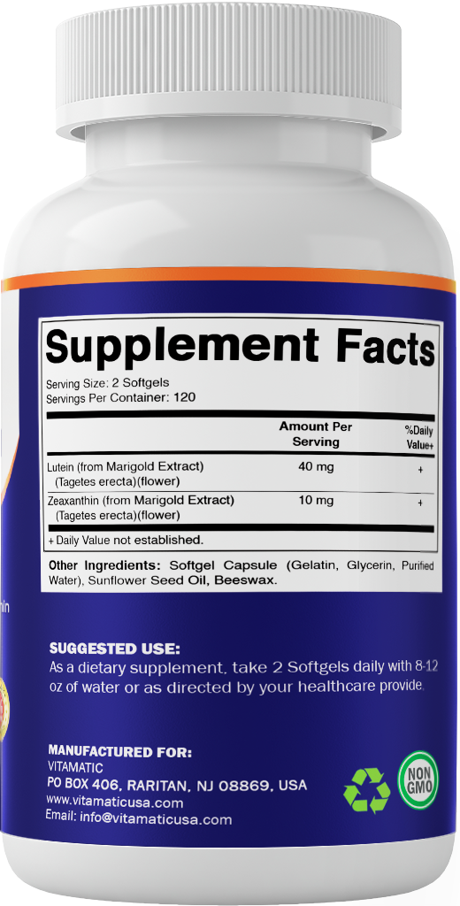 Lutein 40mg with Zeaxanthin 10mg | 240 Softgels