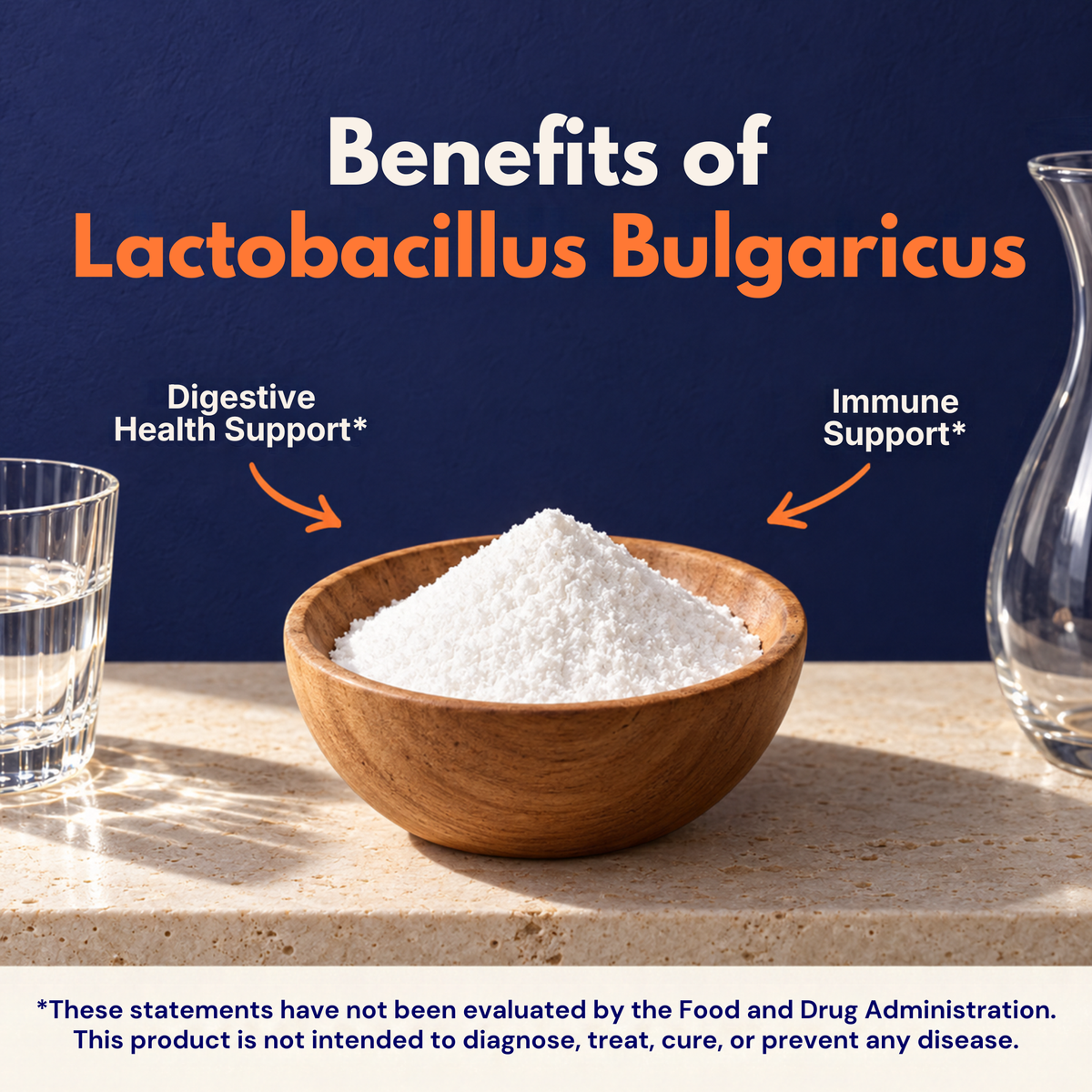 Lactobacillus Bulgaricus Probiotic Powder, 100g Pouch