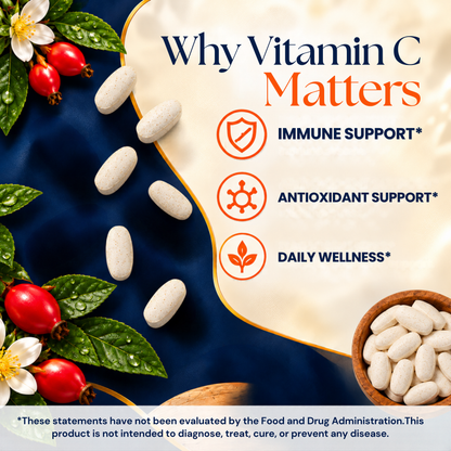 Vitamatic Vitamin C 1000 mg with Rose Hip 25 mg – 180 Tablets