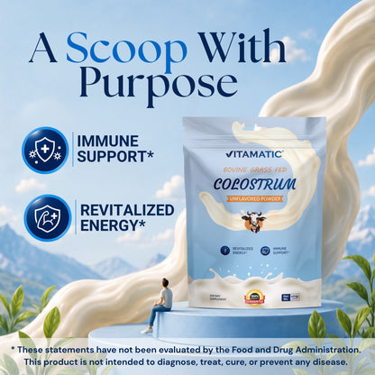Vitamatic Bovine Colostrum 30% IgG Powder, 16 oz Pouch